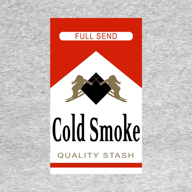 Red Cold Smoke Funny Brand Parody Ski Humor by Apres Designs